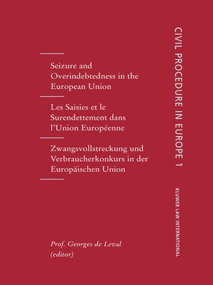 cover image of Seizure and Overindebtedness in the European Union